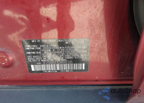 2013 Subaru Forester 2.5X Premium z USA, uszkodzony, nr VIN JF2SHADCXDH446385